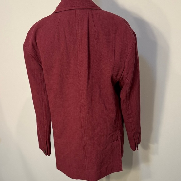 Madewell Burgundy Double-Breasted Blazer - Picture 6 of 9